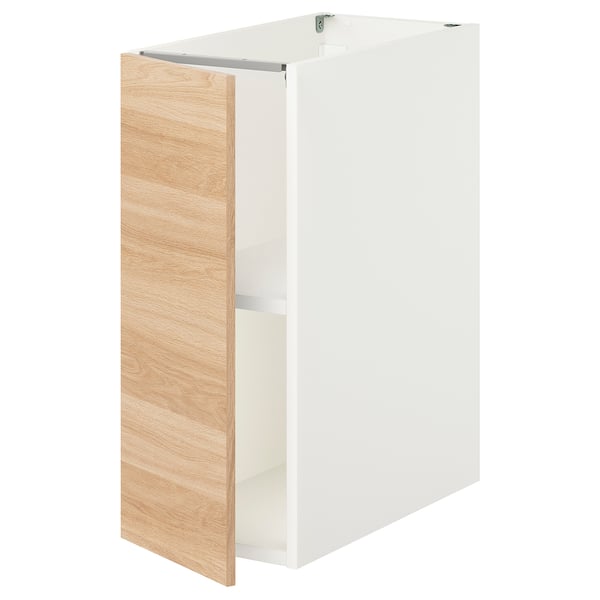 ENHET Arm inf av tabl/pte, blanc/eff chêne, 12x24 3/4x30 1/8 "