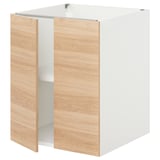ENHET Arm inf av tabl/ptes, blanc/eff chêne, 24x24 3/4x30 "