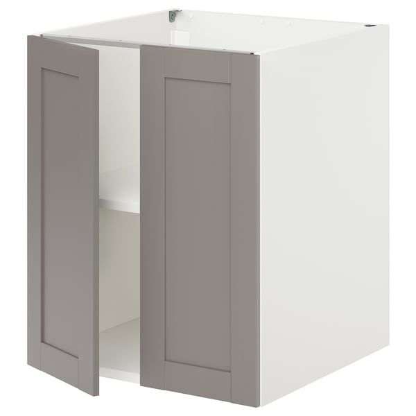 ENHET Arm inf av tabl/ptes, blanc/gris cadre, 24x24 3/4x30 "
