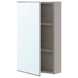 ENHET Armoire à pharmacie 1 porte, gris, 18x6 3/4x30 "
