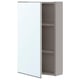 ENHET Armoire à pharmacie 1 porte, gris, 18x6 3/4x30 "