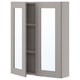 ENHET Armoire à pharmacie 2 portes, gris/gris cadre, 24x6 3/4x30 "