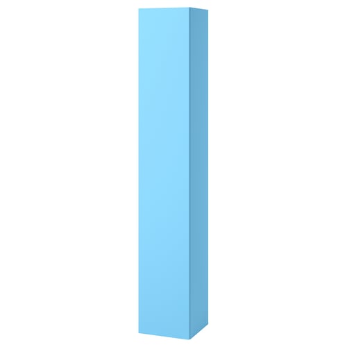 ENHET Armoire haute 1 porte, bleu clair, 12x12 5/8x72 "