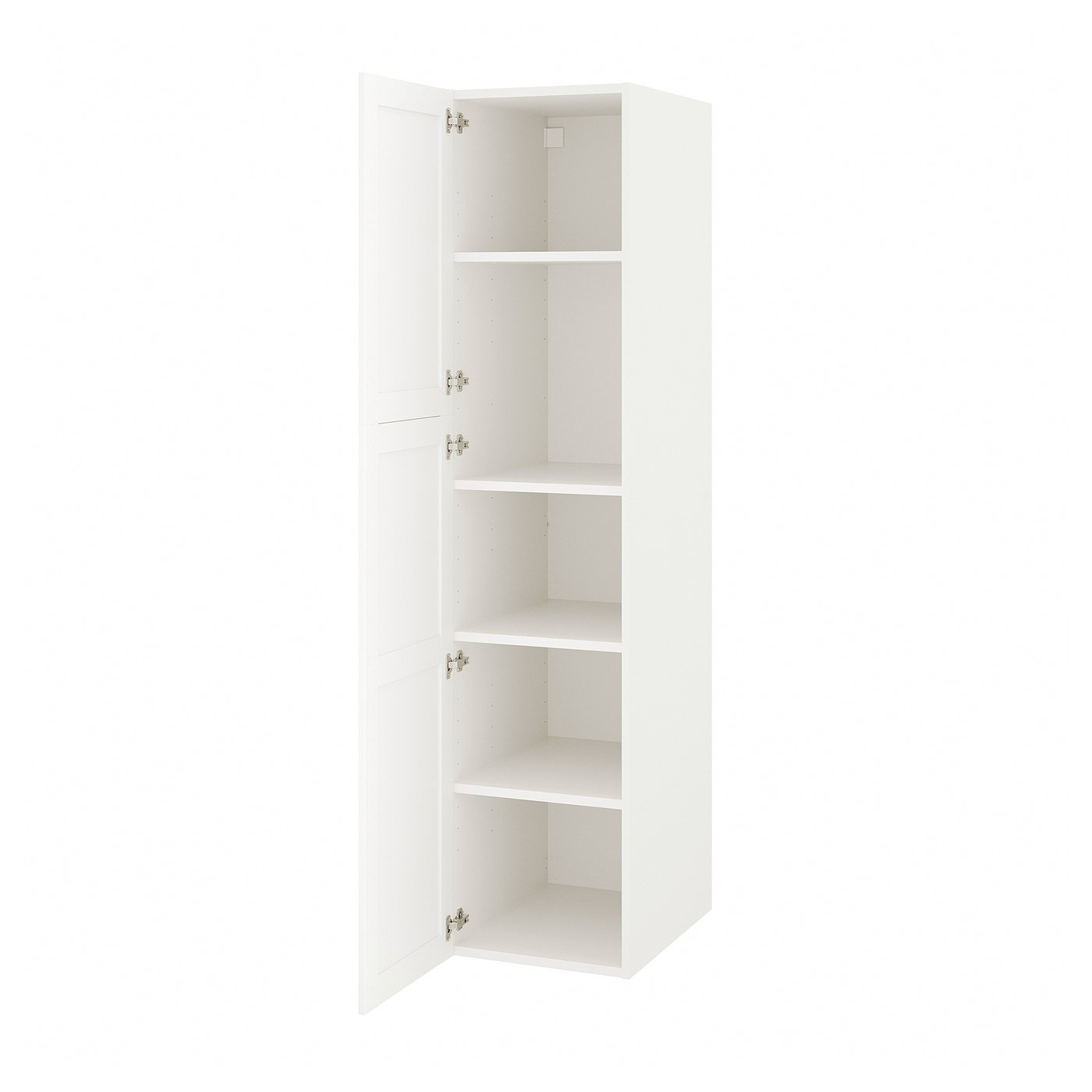 ENHET armoire haute 2 portes, blanc/caisson blanc, 45.7x62.9x203.2 cm