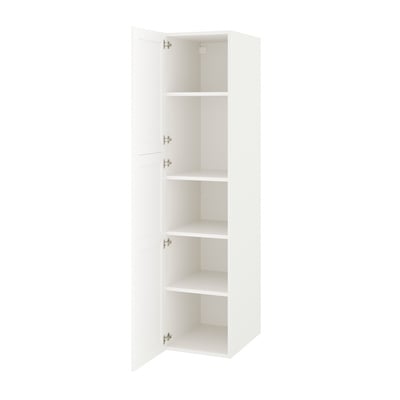 ENHET Armoire haute 2 portes, blanc/caisson blanc, 18x24 3/4x80 "
