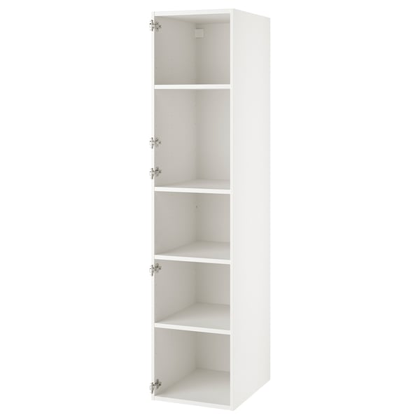ENHET Armoire haute avec 4 tablettes, blanc, 18x24x80 "