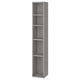 ENHET Armoire haute avec 4 tablettes, gris, 12x12x72 "