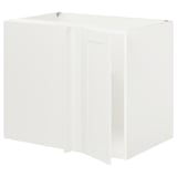ENHET Armoire inf d'angle+tablette/porte, blanc/blanc cadre