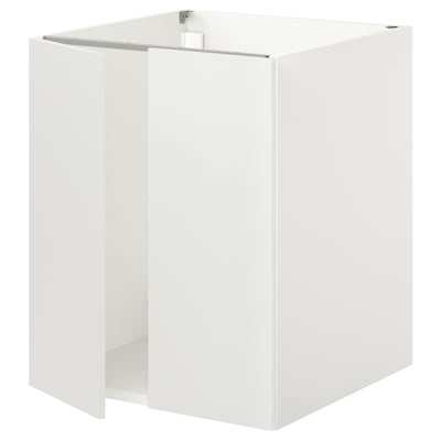 ENHET Armoire inférieure pr évier av pte, blanc, 24x24 3/4x30 "