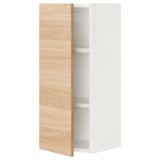 ENHET Armoire mur av 2 tablettes/porte, blanc/eff chêne, 12x12 3/4x30 "