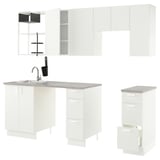 ENHET Cuisine, blanc, 97x25 5/8x84 1/2 "