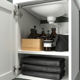 ENHET Meuble pour lavabo, 1 porte, blanc/blanc cadre, 18x18 3/4x24 "