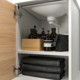 ENHET Meuble pour lavabo, 1 porte, blanc/eff chêne, 18x18 3/4x24 "
