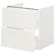 ENHET Meuble pour lavabo, 2 tiroirs, blanc/blanc cadre, 24x18 3/4x24 "
