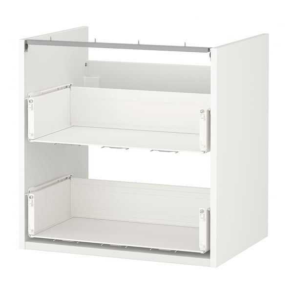 ENHET Meuble pour lavabo, 2 tiroirs, blanc, 24x18x24 "