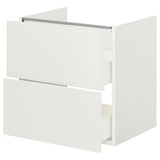 ENHET Meuble pour lavabo, 2 tiroirs, blanc, 24x18 3/4x24 "