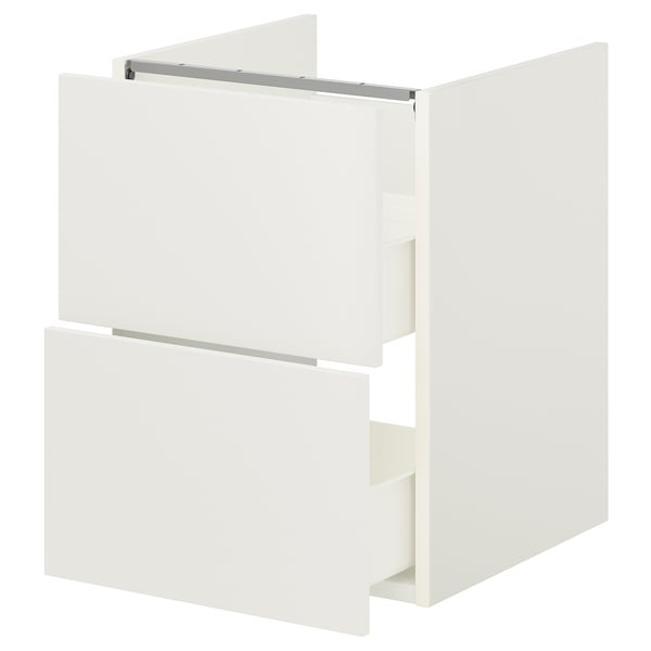 ENHET Meuble pour lavabo, 2 tiroirs, blanc, 18x18 3/4x24 "
