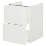 ENHET Meuble pour lavabo, 2 tiroirs, blanc, 18x18 3/4x24 "