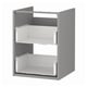 ENHET Meuble pour lavabo, 2 tiroirs, gris, 18x18x24 "