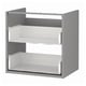 ENHET Meuble pour lavabo, 2 tiroirs, gris, 24x18x24 "