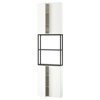 ENHET Rangement, anthracite/blanc, 24x6 3/4x90 "
