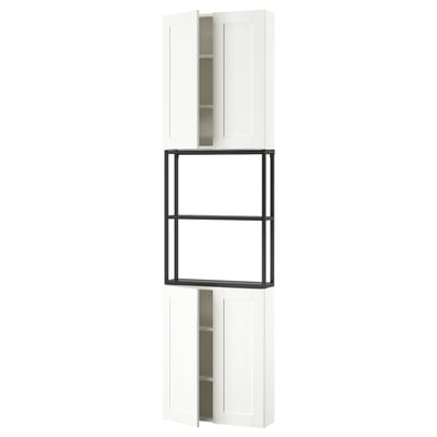 ENHET Rangement, anthracite/caisson blanc, 24x6 3/4x90 "