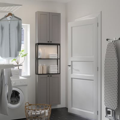 ENHET Rangement, anthracite/caisson gris, 24x6 3/4x90 "