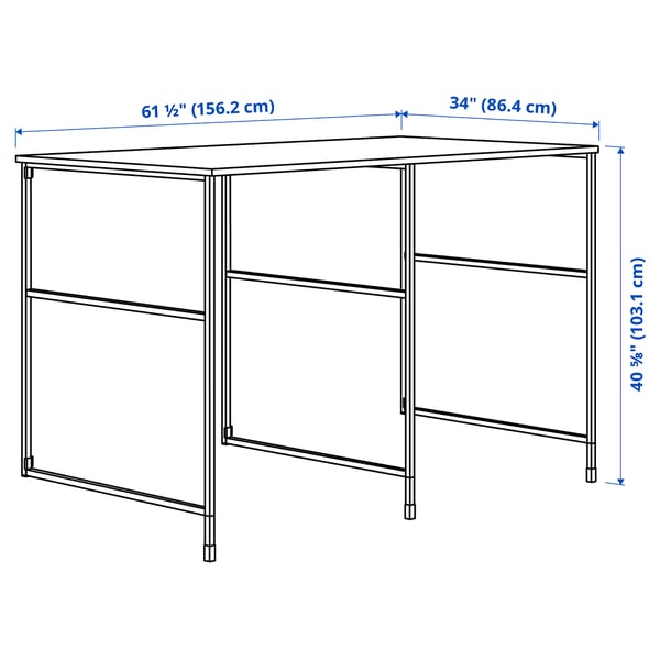 ENHET Rangement, blanc/blanc stratifié, 61 1/2x34x40 5/8 "