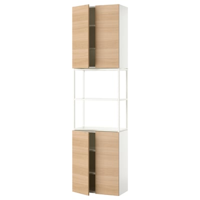 ENHET Rangement, blanc/eff chêne, 24x12 3/4x90 "