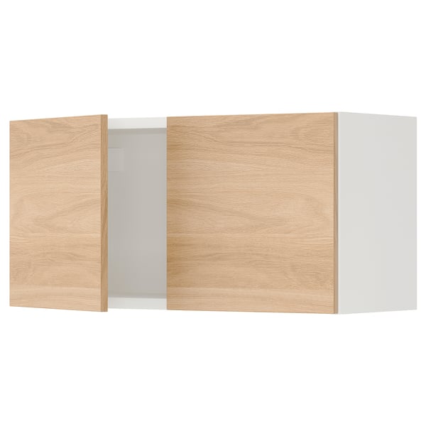 ENHET Rangement mural avec portes, blanc/eff chêne, 30x12 3/4x15 "