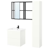 ENHET Salle de bains, anthracite/blanc, 24 "