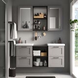 ENHET Salle de bains, anthracite/caisson gris, 18x18x24 "