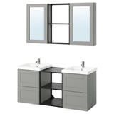 ENHET Salle de bains, anthracite/caisson gris, 18x18x24 "
