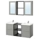 Option : ENHET Salle de bains, anthracite/caisson gris, 18x18x24 "