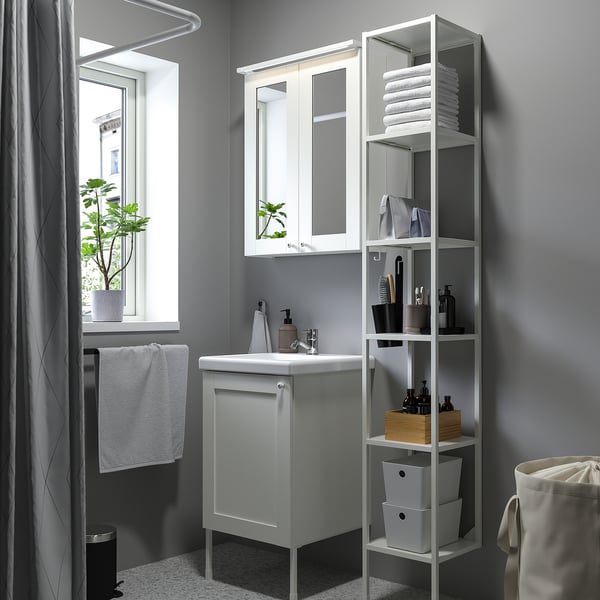 ENHET Salle de bains, blanc/caisson blanc, 18 "
