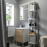ENHET Salle de bains, blanc/eff chêne, 18 "