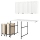 ENHET Salle de lessive, anthracite/caisson blanc, 60 1/2x34x84 1/2 "