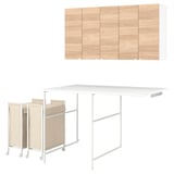 ENHET Salle de lessive, blanc/eff chêne, 60 1/2x34x84 1/2 "