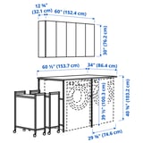ENHET Salle de lessive, blanc, 60 1/2x34x84 1/2 "