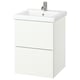 Option : ENHET / TVÄLLEN Meuble à tiroirs/lavabo/mitigeur, blanc, 19 5/8x19 1/8x26 "