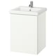 Option : ENHET / TVÄLLEN Meuble-lavabo à porte/lav/mitigeur, blanc, 19 5/8x19 1/8x26 "
