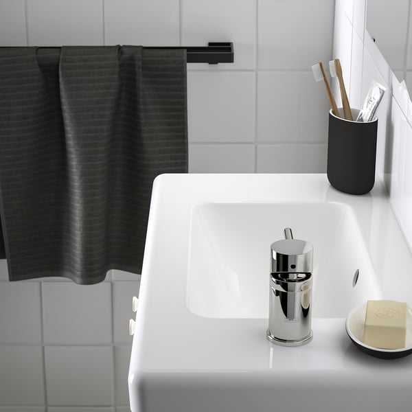 ENHET / TVÄLLEN Meuble sdb avec portes/lavabo, blanc, 25 1/2x13 1/8x26 "