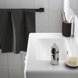 ENHET / TVÄLLEN Meuble sdb avec portes/lavabo, blanc, 25 1/2x13 1/8x26 "