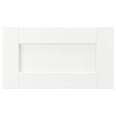 ENKÖPING Façade de tiroir, blanc effet bois, 18x10 "
