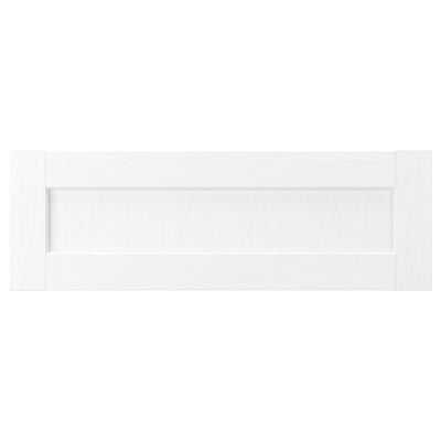 ENKÖPING Façade de tiroir, blanc effet bois, 30x10 "