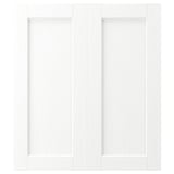ENKÖPING Porte arm inf angle 2p, blanc effet bois, 13x30 "