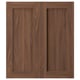 ENKÖPING Porte arm inf angle 2p, brun effet noyer, 13x30 "