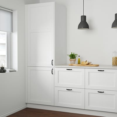 ENKÖPING Porte, blanc effet bois, 15x30 "