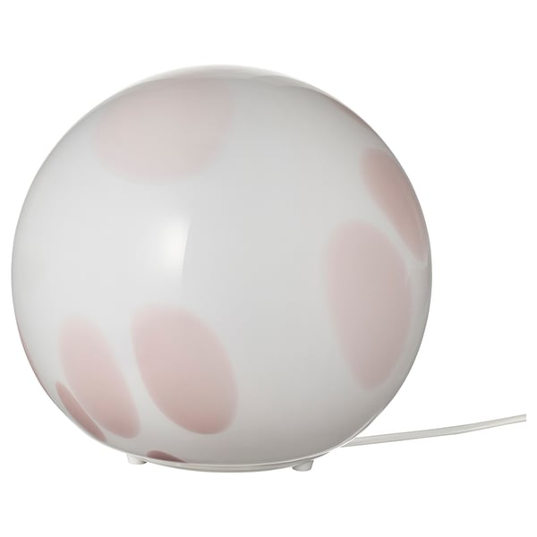FADO Lampe de table, rose/verre, 10 "