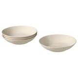 FÄRGKLAR Assiette creuse, brillant beige, 9 "